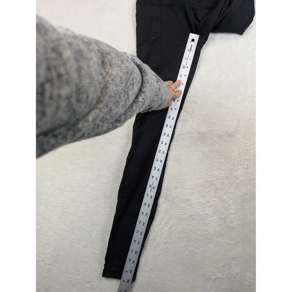 Lululemon Womens Pants Size 2 Black Straight Leg Zip Pockets Stretch Athleisure
